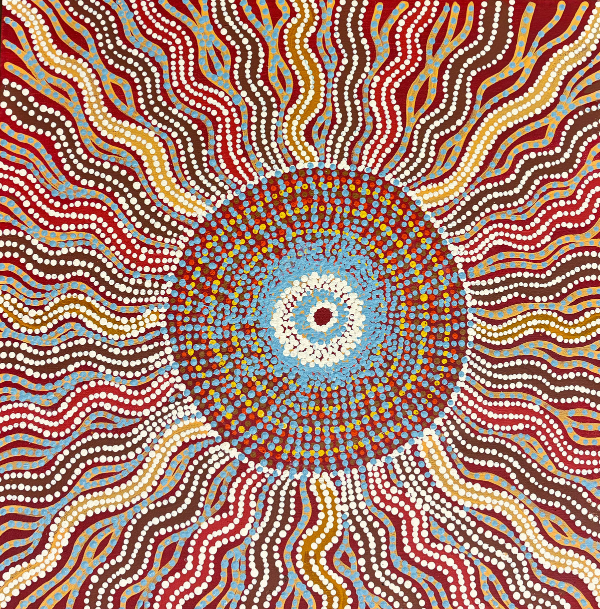 440-26 Sand Dunes and Soakage Water. 50x50cm acrylic on canvas