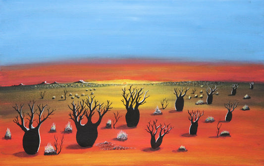 53-26 Jumulu or Jamarlu - Kimberley Boab Tree. 70 x 45 cm acrylic on canvas