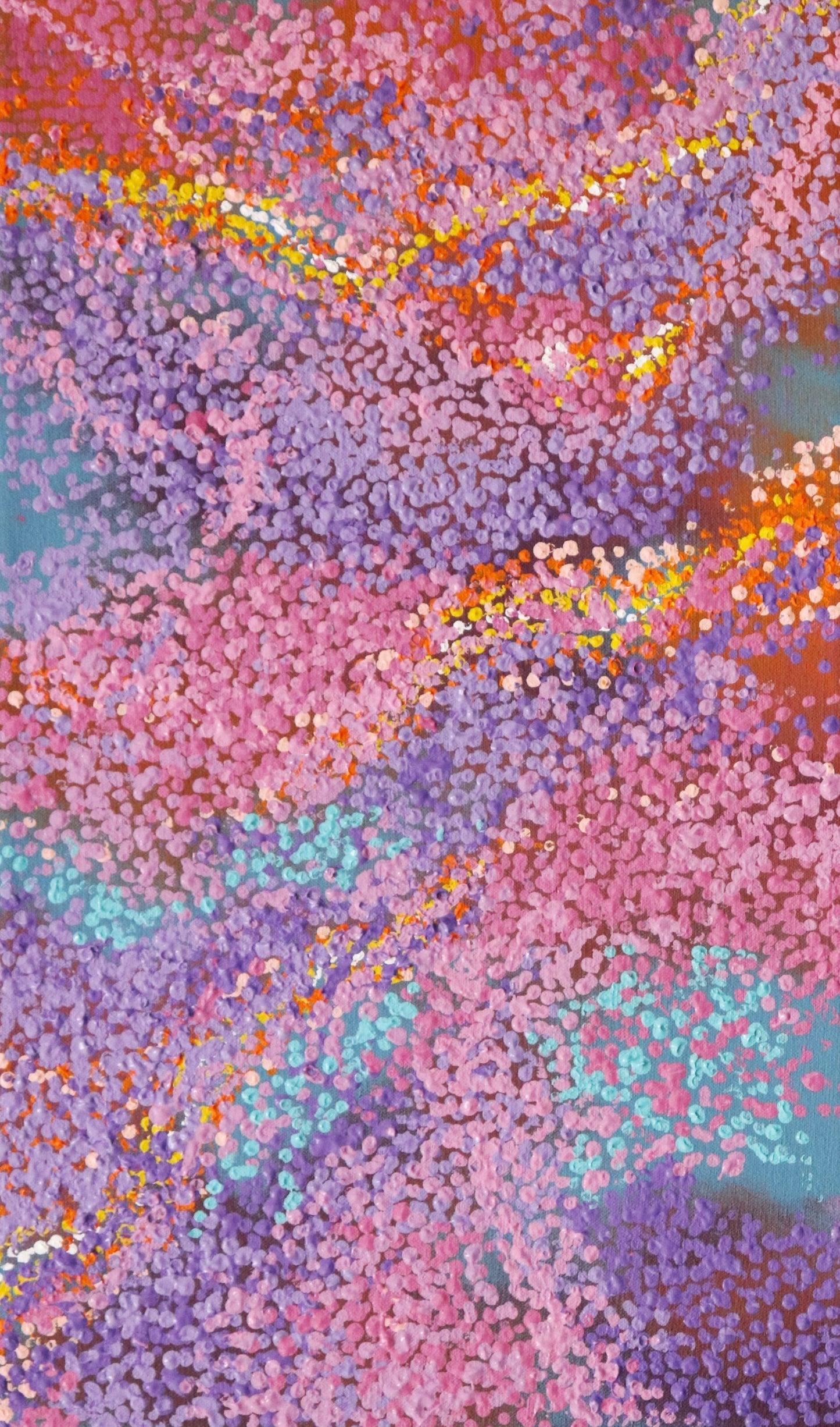 59-26 Rainy Season - water and wildflowers. 50 x 30 cm acrylic on canvas