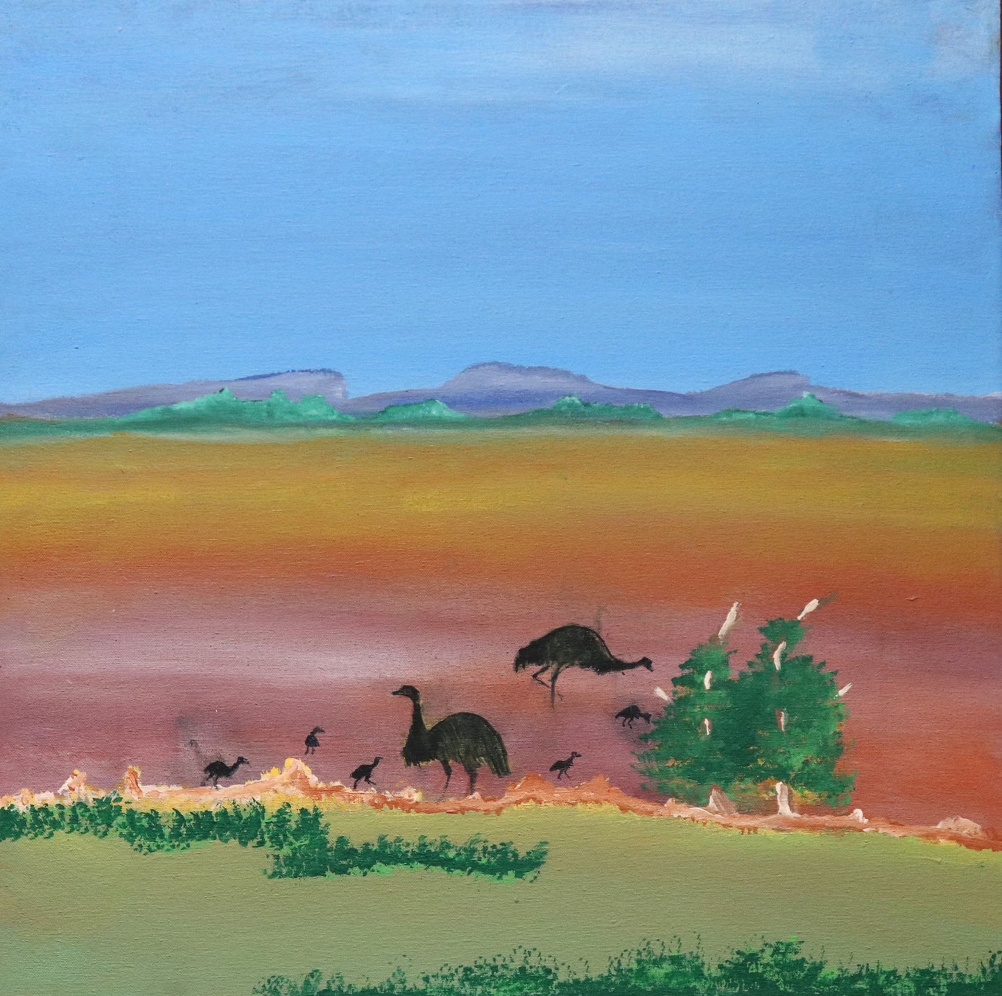 58-26 Lake Stretch - Hunting and Gathering Place. 50 x 50 cm acrylic on canvas