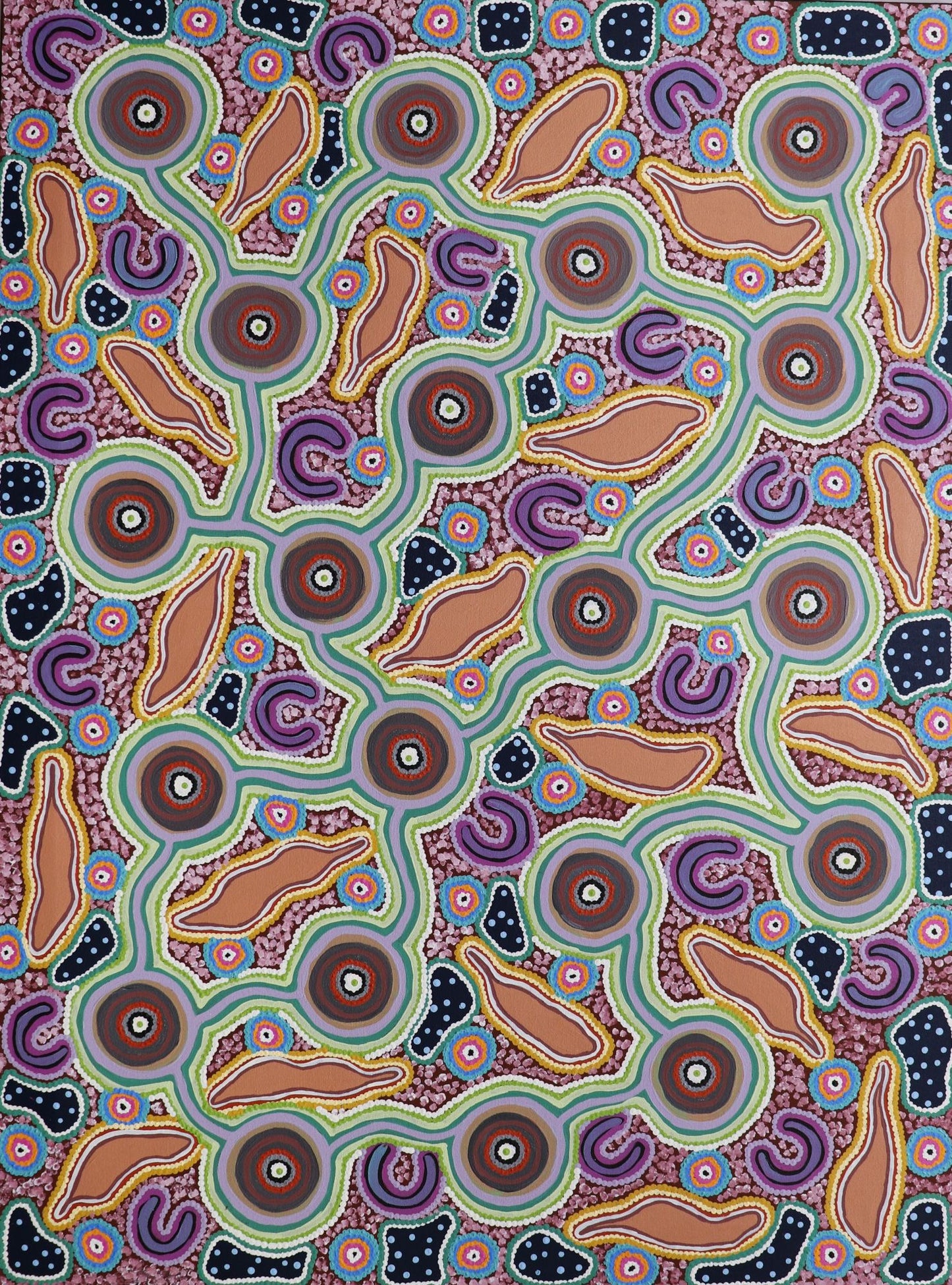70-26 Karnti -Bush Potatoes. 120 x 90 cm acrylic on canvas
