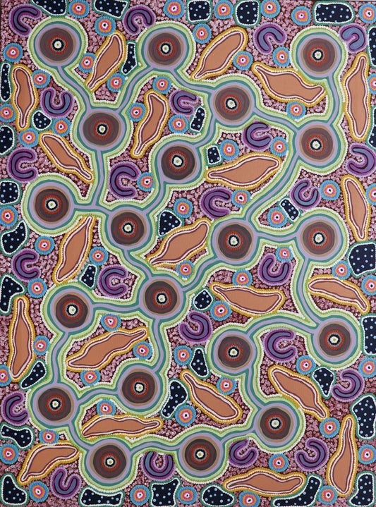 70-26 Karnti -Bush Potatoes. 120 x 90 cm acrylic on canvas