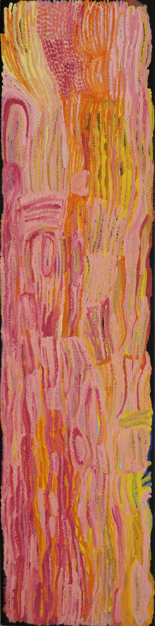 72-26 Wattle and Mulla Mulla on the Tanami. 122 x30 cm acrylic on linen