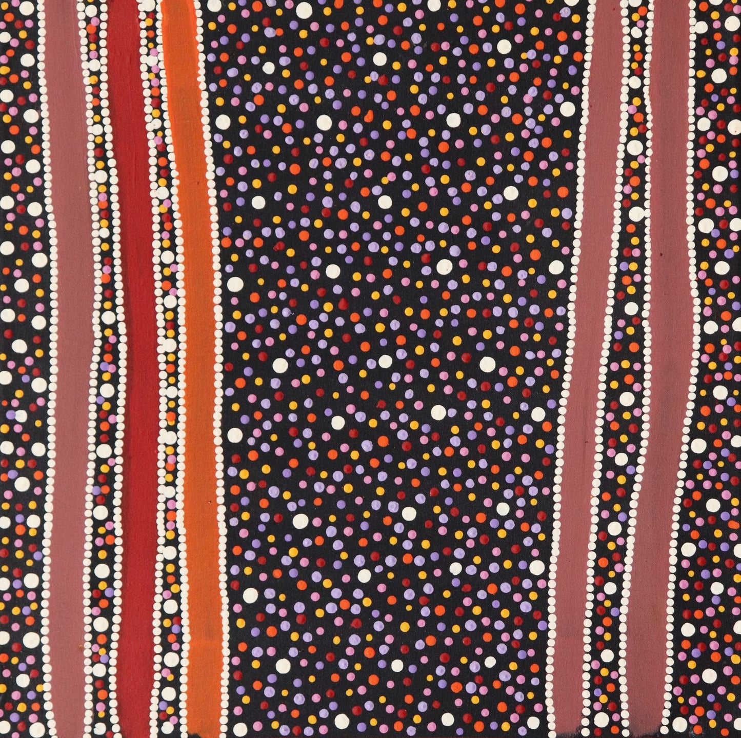 105-26 Hunting around Yagga Yagga. 50 x 50 cm acrylic on canvas