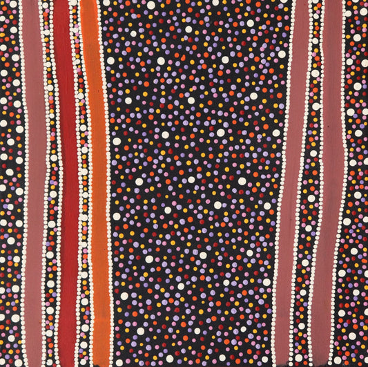105-26 Hunting around Yagga Yagga. 50 x 50 cm acrylic on canvas