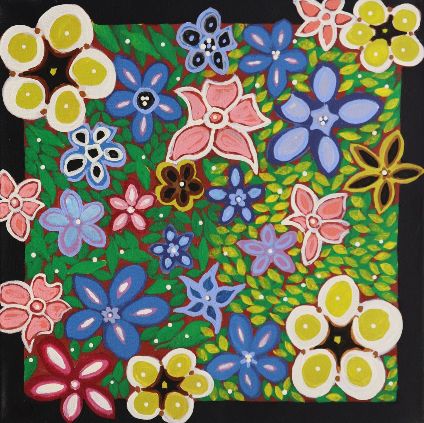 43-25 Wildflowers. 50x50cm acrylic on canvas