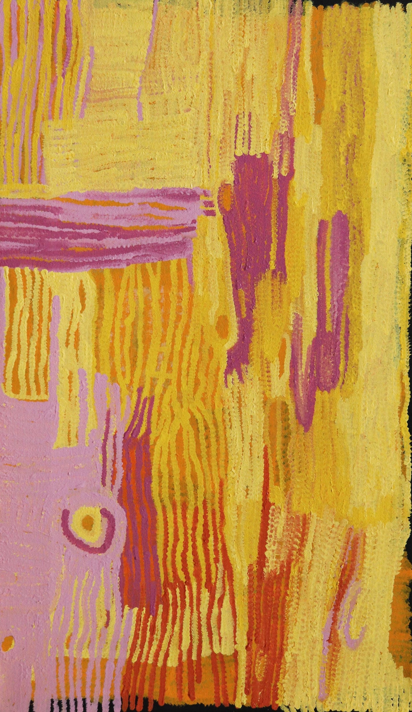 124-26 Wildflowers in the Karntimarlarl, (Wolfe Creek Crater) area. 75x45cm acrylic on canvas