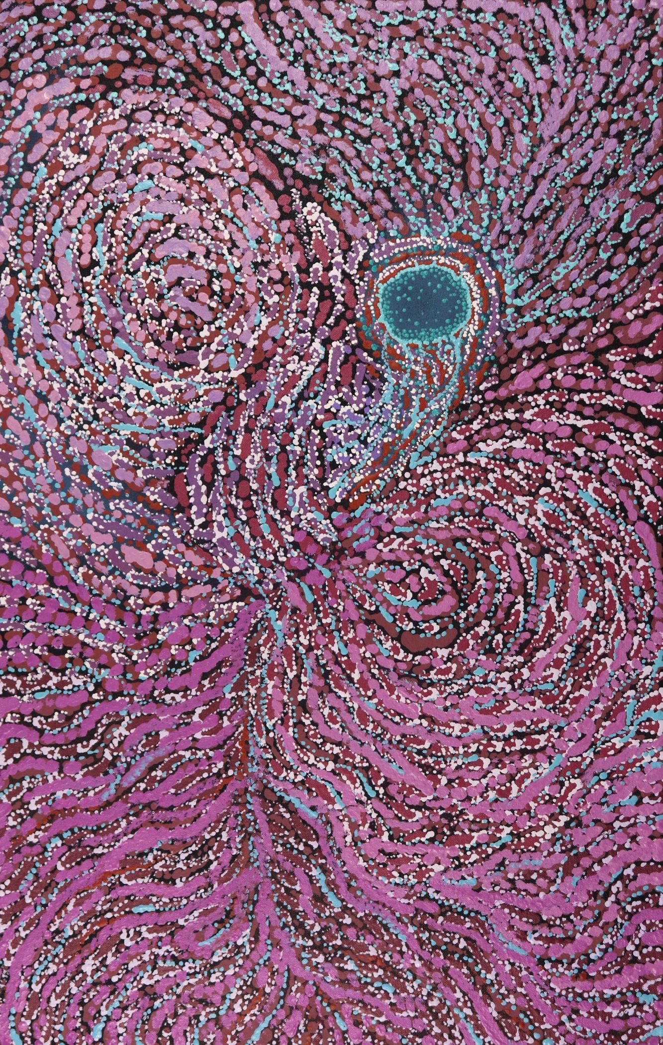 130-26 Living Water - Two Cultures. 70x45cm acrylic on canvas