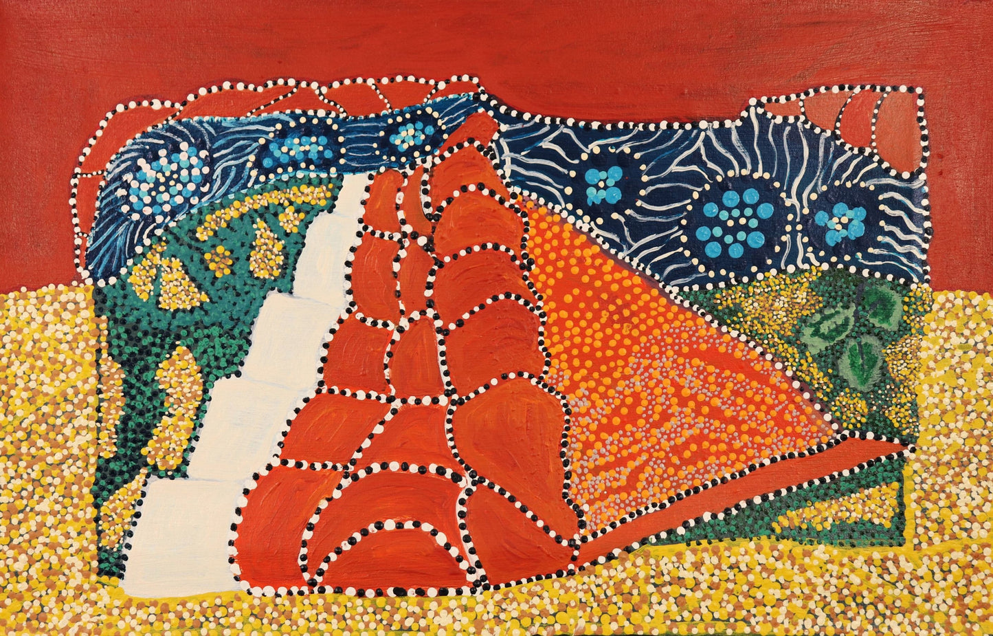 133-26 Burraluba or Mulugunjiny - China Wall. 45x70cm acrylic on canvas