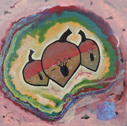 139-26  Jumulu or Jamarlu - Kimberley Boab Tree. 50x50 acrylic on canvas