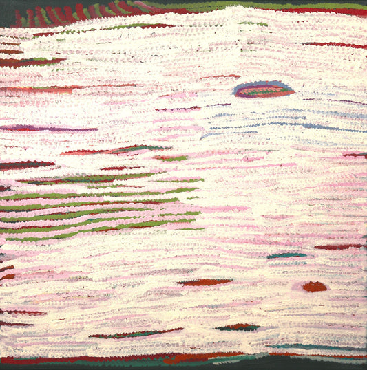 152-26 Plant Life Among the Sand Dunes and Salty Claypans of the Tanami. 50x50cm acrylic on canvas
