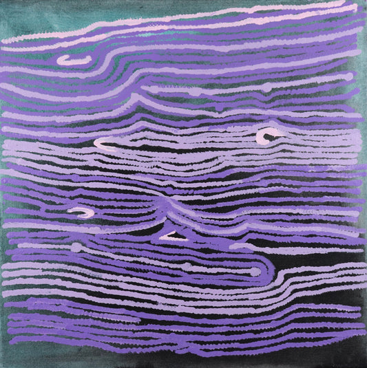 179-26 Mulla Mulla among the Rocks, Sands and Claypans of the Tanami. 50x50cm acrylic on canvas