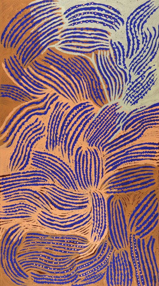 193-26 Spinifex along the Tanami and around Clay Pans. 90x50cm acrylic on canvas