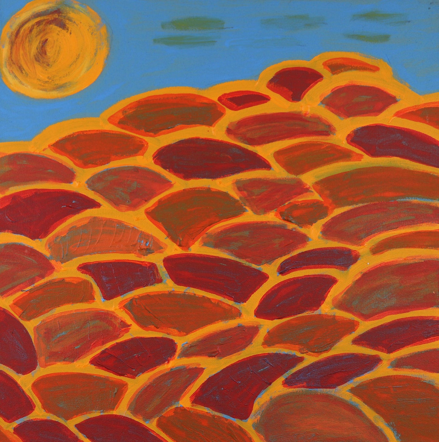 275-26 Warmun (Turkey Creek) - Gija Country. 50x50cm acrylic on canvas