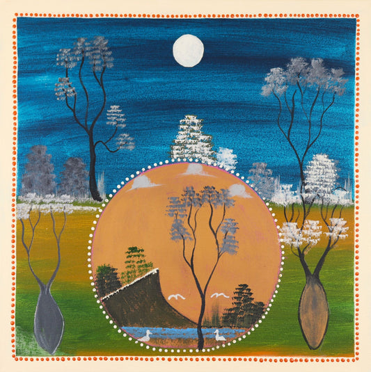 277-26 Louisa Downs Station - My country is always with me. 50x50cm acrylic on canvas