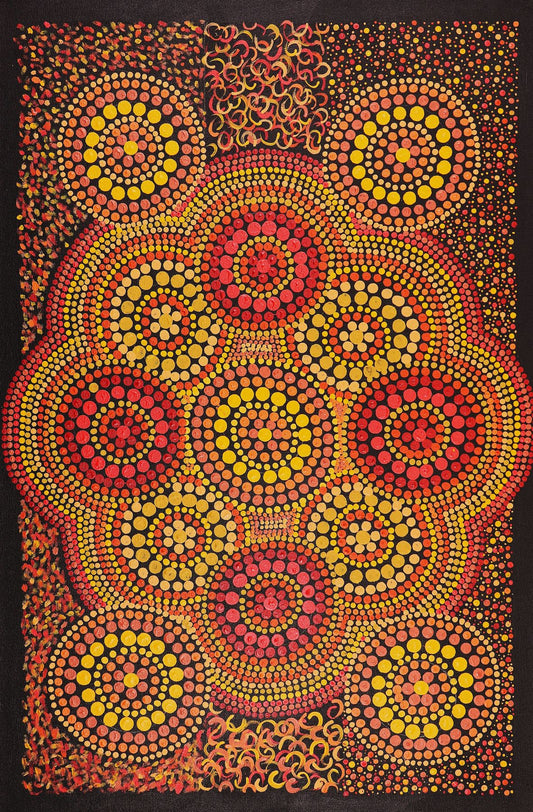 278-26 Wildflowers After the Big Wet - Gija Country. 90x60cm acrylic on canvas