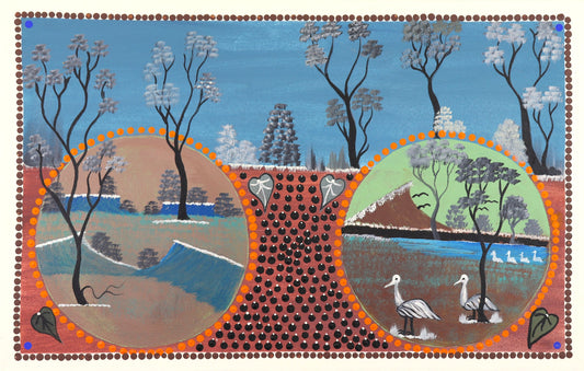 321-26 Louisa Downs Station - My country is always with me. 70x45cm acrylic on canvas