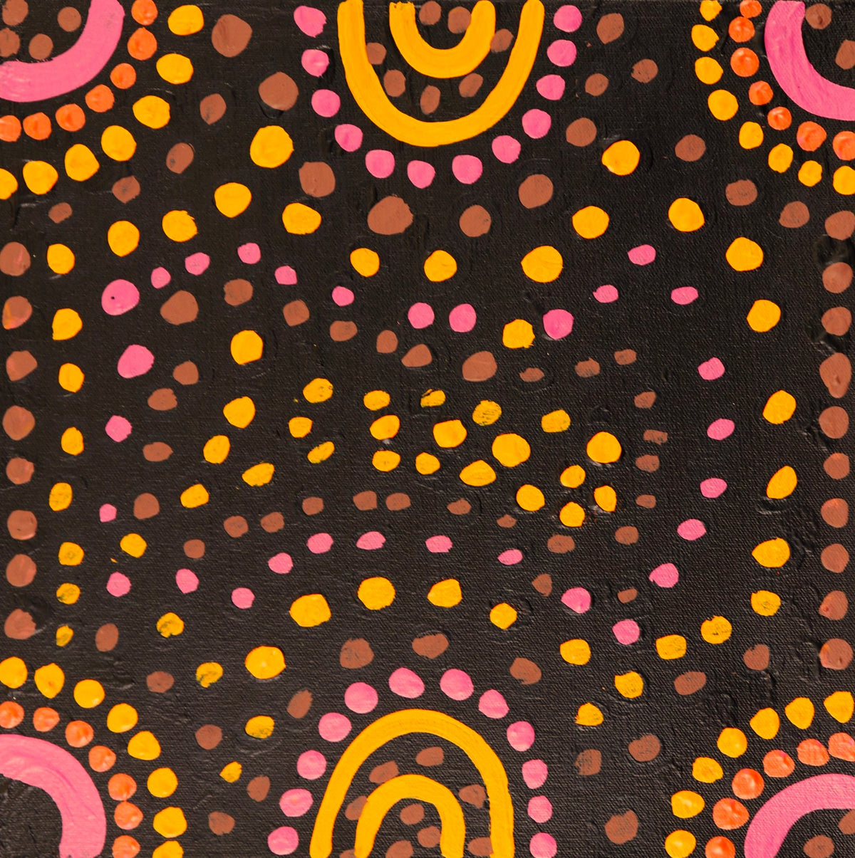 326-26 Marks and Patterns of Ceremony and Story Telling. 30x30cm acrylic on canvas