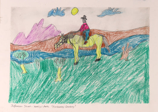 348-26 Kimberley Cowboy.  28 x 38cm Pencil/Pen on Archival Paper