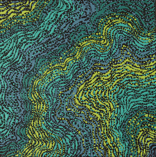 378-26 Living Water - Two Cultures. 30x30cm acrylic on canvas