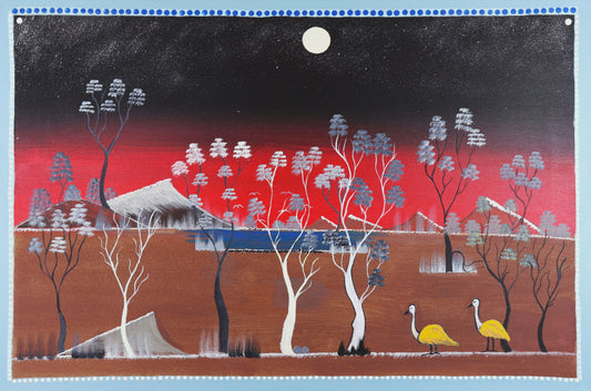 391-26 Louisa Downs Station - Sunrise. 60x90cm acrylic on canvas