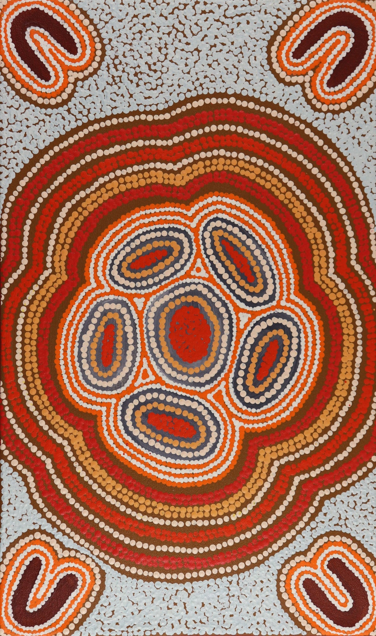 394-26 Ceremony Gathering. 50x30cm acrylic on canvas