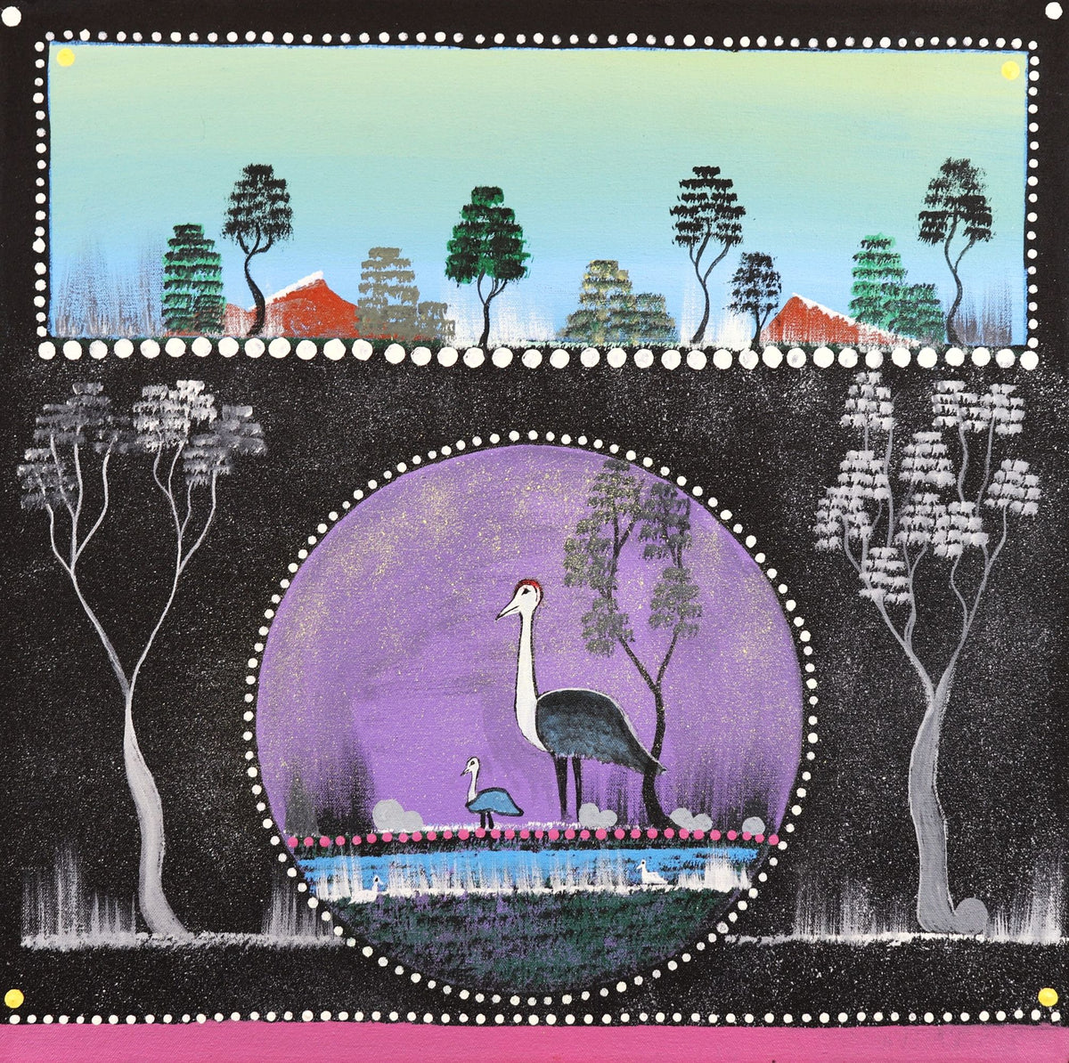 423-26 Louisa Downs Station - Sunset Memories. 50x50cm acrylic on canvas