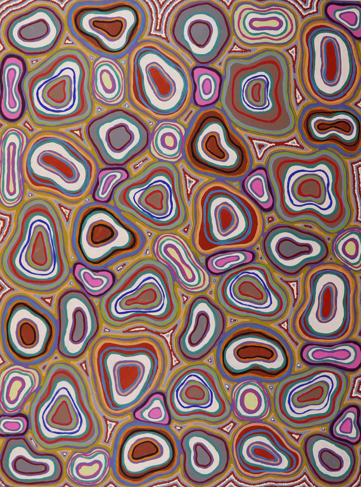425-26 Colours of my Country - Stones in every Colour. 120x90cm acrylic on canvas