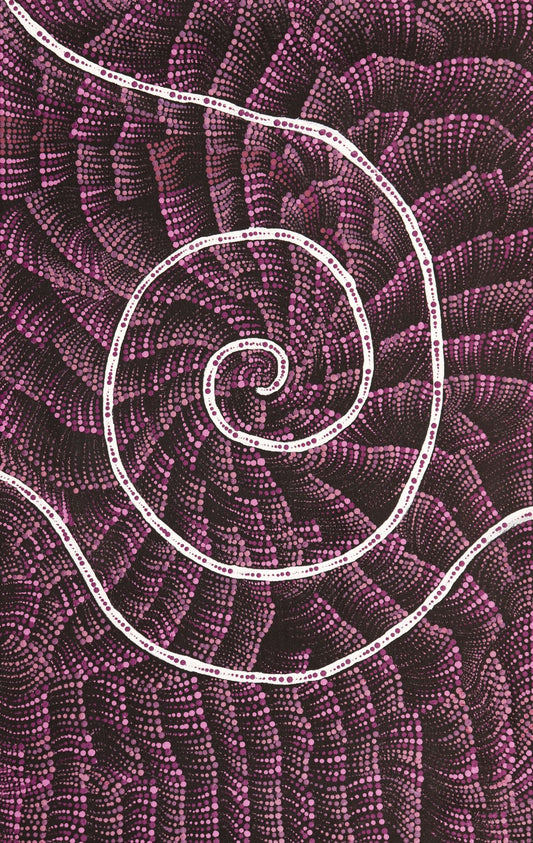 427-26 Purple Mulla Mulla swaying in the late dry season winds. 70x45cm acrylic on canvas