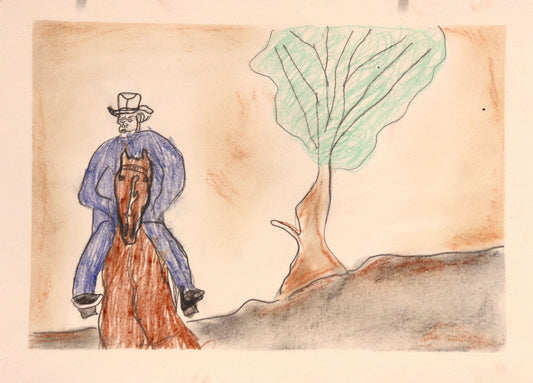 435-26 Kimberley Cowboy  28 x 38cm Pencil/Pen on Archival Paper