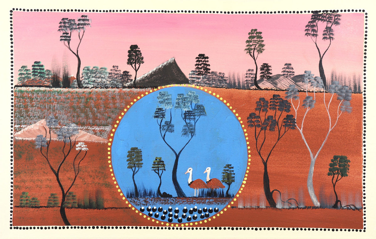 461-26  Louisa Downs Station - Sunrise. 70x45cm acrylic on canvas
