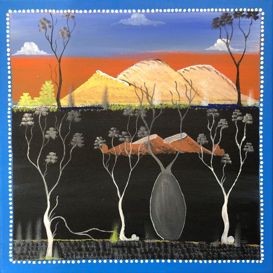 127-25 Kimberley Boab Tree. 50cm x 50cm. Acrylic on canvas