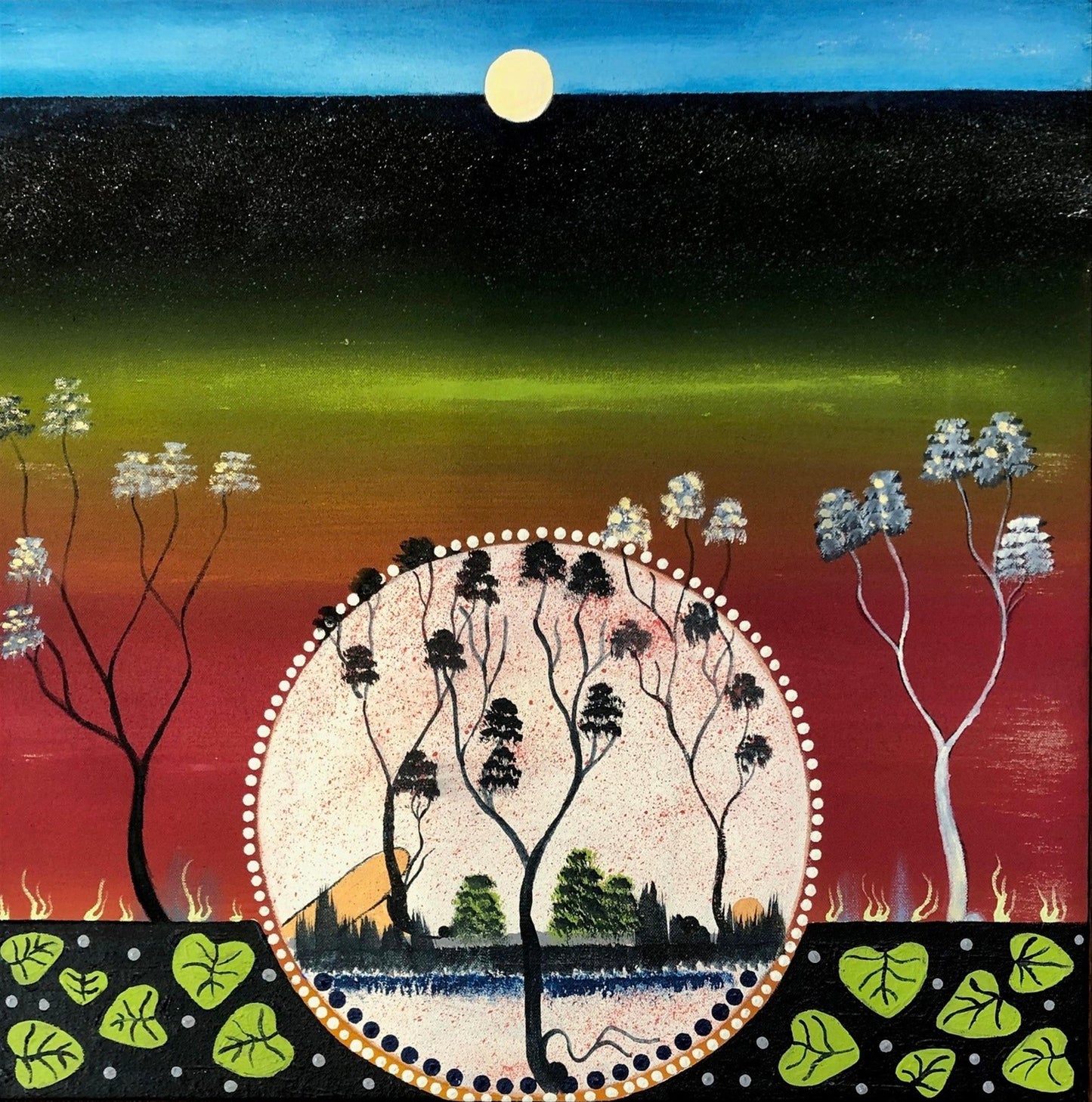 284-25 Louisa Downs Station - My Country. 50cm x 50cm. Acrylic on canvas