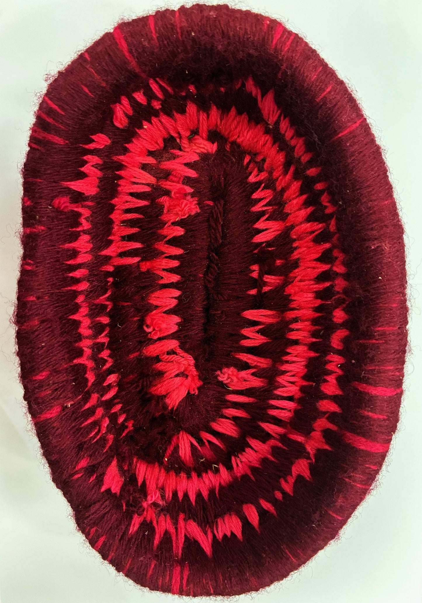 77-26 Wool Basket - Coil Weaving.