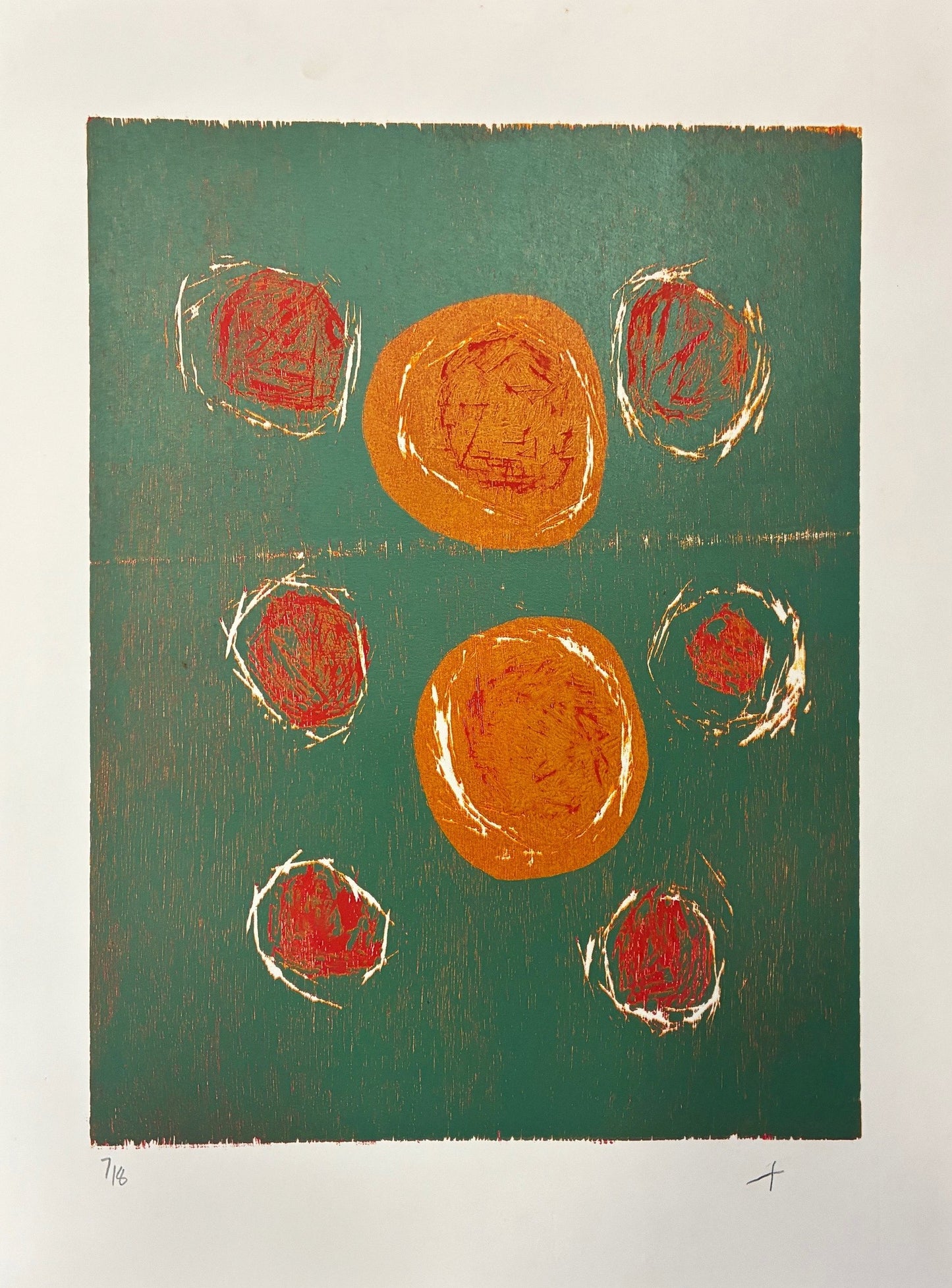 43-26 Waterholes. Woodblock Print, 52x38cm