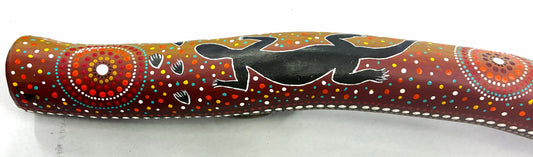 409-26 Hand Crafted Didgeridoo. 93cm acrylic on wood