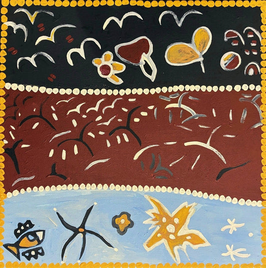 94-26 Walla Walla - Eagle Dreaming. 50 x 50 cm acrylic on canvas
