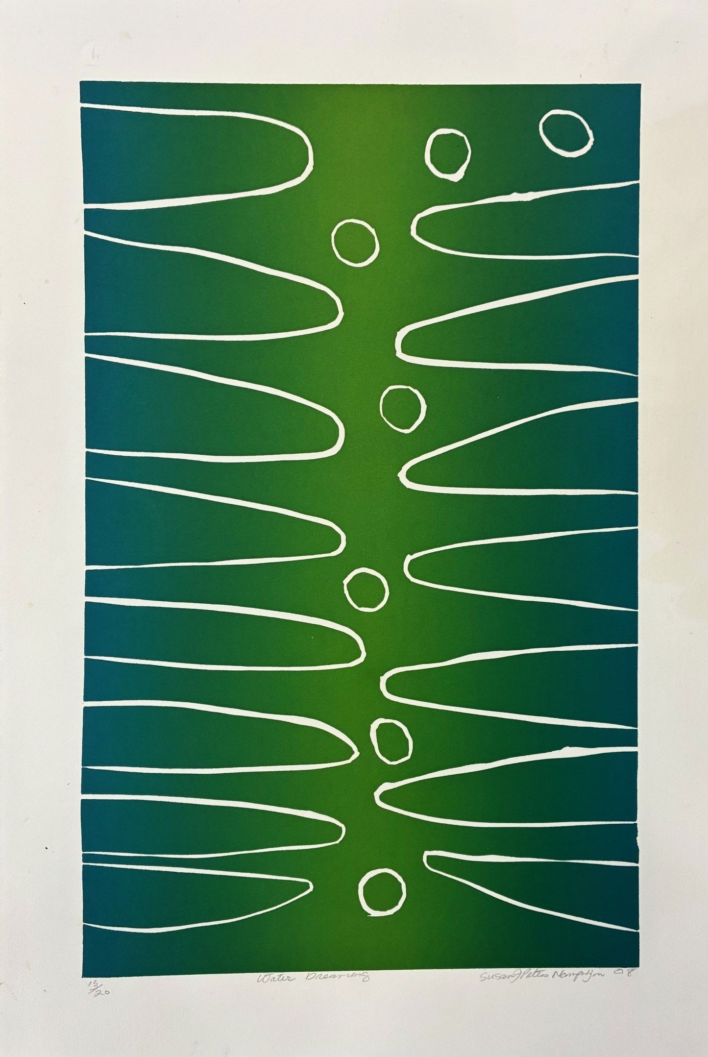 86-26 Water Dreaming. ltd ed. of 20 screen print, 38x56cm